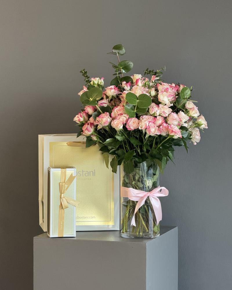 تناغم بستاني مع الورد الوردي 🍫🌸